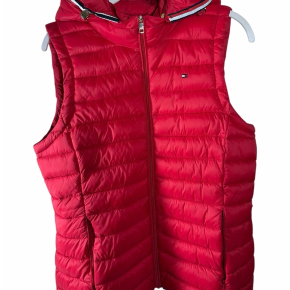 Tommy Hilfiger Jackets & Blazers - Tommy Hilfiger Vibrant Red Puffer Vest